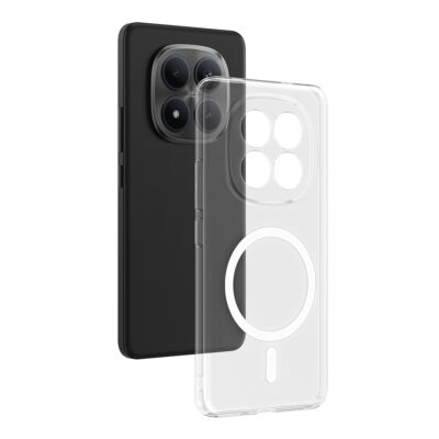 Xiaomi Redmi Note 15 Pro 4G uyumlu Kılıf MagSafe Şarj Destekli Şeffaf Sert PC London Kapak T41083